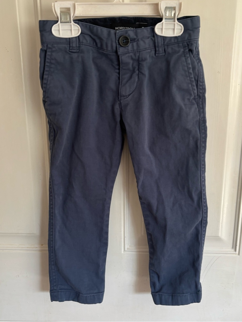 Size 2 Nordstrom steel blue chino adjustable waist classic twill pants. In EUC!